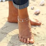 Infinity Pendent Pearl Anklet - Image 3