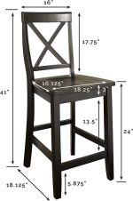 Crosley Furniture X-Back Bar Stool Set - Image 2