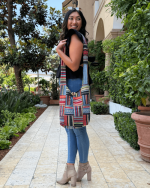 Kathmandu Collection Patchwork Striped Hobo Bag - Image 4