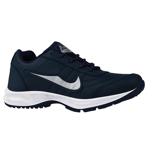 getpubthumb-5.jpg Men's Faux Leather Light Weight Running Shoes (Size-UK-8) (Color-NAVY - Image 1