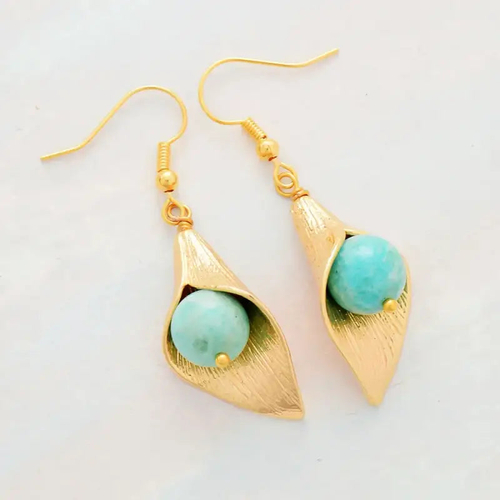 gold-flower-amazonite-earrings-129.jpg Gold Flower Amazonite Earrings - Image 1