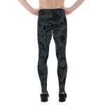 Mens Leggings - Black Leggings with Auto Parts - Image 3