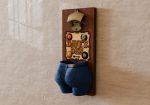 Curvy Jeans Wall Mounted Bottle Opener, Flirty, Fun Rustic Man Cave