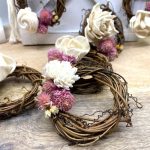 Mini Grapevine Wreath Ornaments with Dried Flowers, 3” - Image 3