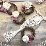 Mini Grapevine Wreath Ornaments with Dried Flowers, 3” - Image 2