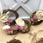 Mini Grapevine Wreath Ornaments with Dried Flowers, 3” - Image 6