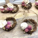 Mini Grapevine Wreath Ornaments with Dried Flowers, 3” - Image 4