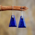 Lapis Lazuli  Trapezoid Drop Earrings - Image 4