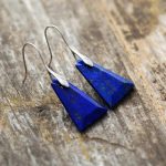 Lapis Lazuli  Trapezoid Drop Earrings - Image 2
