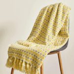 Pastoral Style Yellow Knitted Woolen Blanket - Image 5