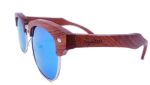 Brazilian Pear Wood Sunglasses, Ice Blue Polarized Lenses - Image 6