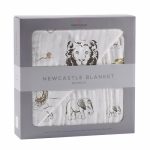 Hear Me Roar Lion and Rhinos and Elephants Bamboo Newcastle Blanket - Image 6