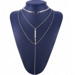 Three Layer Lariat Choker Necklace - Image 2