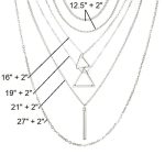 Double Triangle Multilayer Necklace - Image 6