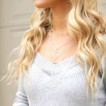 Double Triangle Multilayer Necklace - Image 4