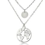World Map Necklace - Image 2
