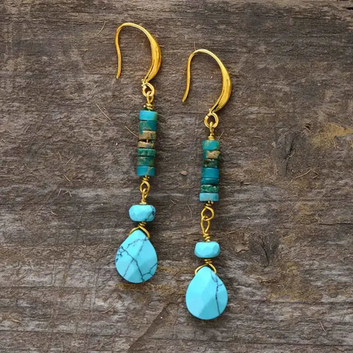 turquoise-jasper-earrings-438.jpg Turquoise Jasper Earrings - Image 1