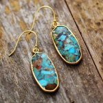 Turquoise Stone Classic Earrings - Image 3
