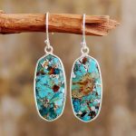Turquoise Stone Classic Earrings - Image 2