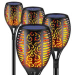 4 Pack Solar Lights Outdoor Solar 12 Led Torch Flickering Flame Lights - Image 10
