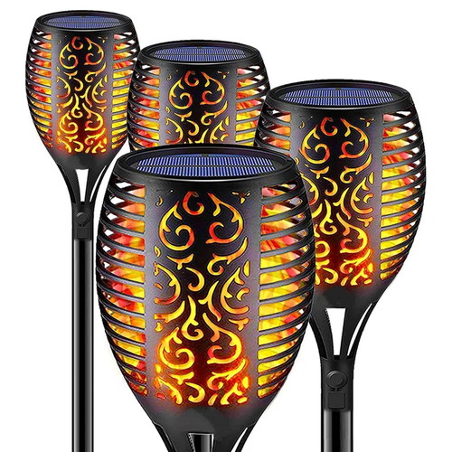 4 Pack Solar Lights Outdoor Solar 12 Led Torch Flickering Flame Lights - Image 10