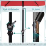 9 foot outdoor patio umbrella with button tilt and crank, Outdoor - Image 5