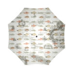 FISH AND A NAUTICAL MAP Foldable Umbrella