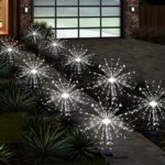 4PCS 120 LED Multi Color Outdoor Firework Solar Garden Decorative - Image 10