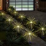 4PCS 120 LED Multi Color Outdoor Firework Solar Garden Decorative - Image 11