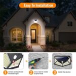 Split Type Solar 100COB Led Induction Wall Light Indoor Outdoor Garden - Image 3