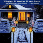 4 Pack Solar Lights Outdoor Solar 12 Led Torch Flickering Flame Lights - Image 11