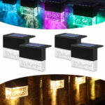 4 Pack Outdoor Deck Lights Solar Color Changing Path Garden Patio - Image 3