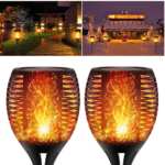 33 Led Outdoor Waterproof Solar Powered Small Torch Flame Lights - Image 3