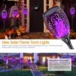 2 Pcs Solar Lights Outdoor Solar 12 Led Torch Flickering Flame Lights - Image 10