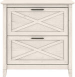 Bush Furniture Key West 2 Drawer Lateral File Cabinet in Linen White - Image 6