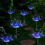4PCS 120 LED Multi Color Outdoor Firework Solar Garden Decorative - Image 13