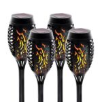 4 Pack Solar Lights Outdoor Solar 12 Led Torch Flickering Flame Lights - Image 4