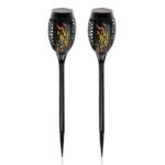 2 Pcs Solar Lights Outdoor Solar 12 Led Torch Flickering Flame Lights - Image 6