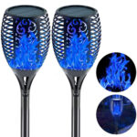 2 Pcs Solar Lights Outdoor Solar 12 Led Torch Flickering Flame Lights - Image 12