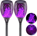 2 Pcs Solar Lights Outdoor Solar 12 Led Torch Flickering Flame Lights - Image 13