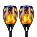 2 Pcs Solar Lights Outdoor Solar 12 Led Torch Flickering Flame Lights - Image 20