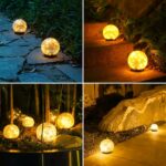 2Pcs Solar Lights Outdoor Garden Decor Cracked Glass Ball Warm Lights - Image 11