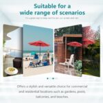 9 foot outdoor patio umbrella with button tilt and crank, Outdoor - Image 3