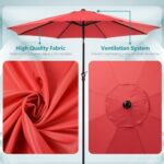 9 foot outdoor patio umbrella with button tilt and crank, Outdoor - Image 4