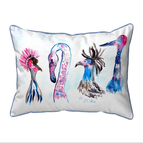 BTDR2215.jpg Betsy Drake SN829 11 x 14 in. Loony Birds Small Outdoor Pillow - Image 1