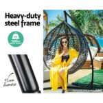 Gardeon Hammock Chair Steel Stand Outdoor Furniture Heavy Duty Black - Image 3