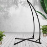 Gardeon Hammock Chair Steel Stand Outdoor Furniture Heavy Duty Black - Image 6