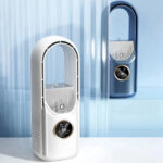 Portable USB Air Cooler Leafless Electric Fan 6 Speed Silent Timer Air - Image 2