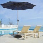 9FT Lyon Outdoor Patio Umbrella Outdoor Table Umbrella with Push - Image 5