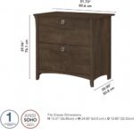 Bush Furniture Salinas 2 Drawer Lateral File Cabinet in Ash Brown - Image 3